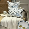 thumbnail image 4 of The HomeCentric Designer White Pack of 2, 12"x22" (30x55 cm) Lumbar Pillow Cover, Silk Mirror Embroidery Oblong Pillow, Geometric Pattern Modern Style - Anayna White, 4 of 11