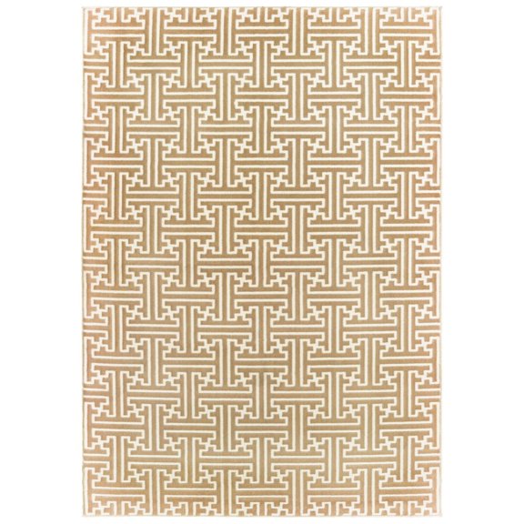 Oriental Weavers Bowen Area Rug - 1333Y - 9'10" x 12'10" - in Gold/ Ivory - Modern Style, Stain Resistant, Family and Pet Friendly , Family, Dining, Living Room Rug