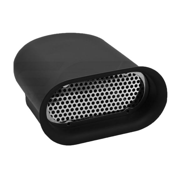 Single Fits 4 Barrel Scoop Hilborn Style Smooth Black Aluminum Hood Scoop
