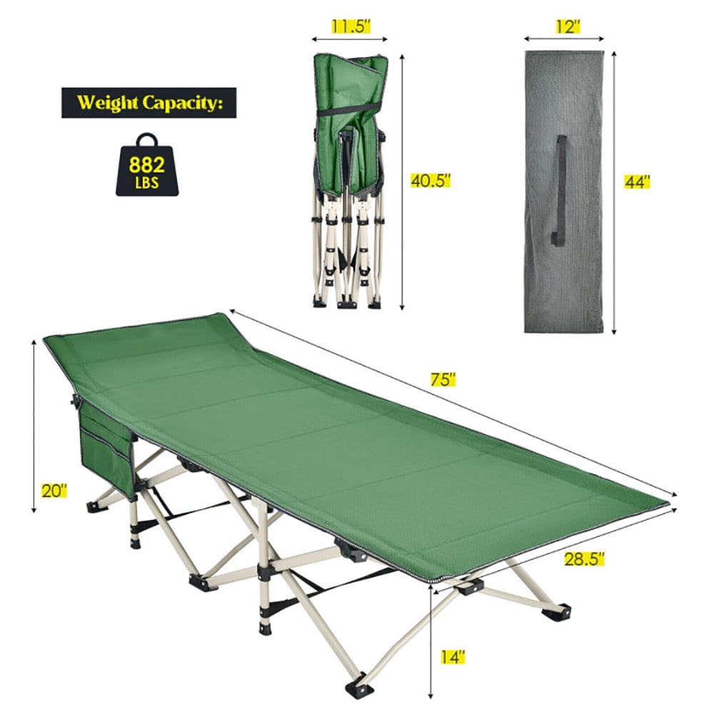 Aimee Lii 28.5 Inch Extra Wide Sleeping Cot for Adults with Carry Bag, Outdoor Folding Camping Bed for Sleeping Hiking Travel, Green Aimee Lii 28.5 Inch Extra Wide Sleeping Cot for Adults with Carry Bag, Outdoor Folding Camping Bed for Sleeping Hiking Travel, Green