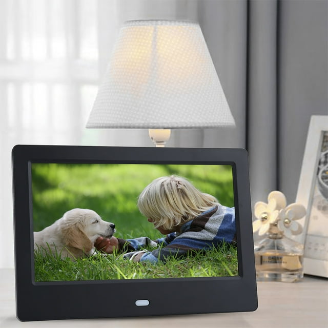 With Controller Music Movie Player Digital Photo Frame, 7" HD Screen Digital Photo Frame, Office Holiday Gift For Home Baby Albums