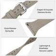 thumbnail image 4 of Genuine Leather Watch Band 22mm Quick Release Elegant Top Grain Replacement Strap Grey/Silver Tone, 4 of 6
