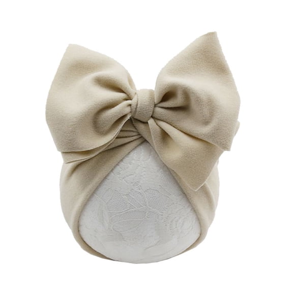 UNTERING Baby Hat Baby Turban Hat Bow Solid Color Cotton Newborn Infant Sweet Girls Toddler Elastic Caps Headwraps