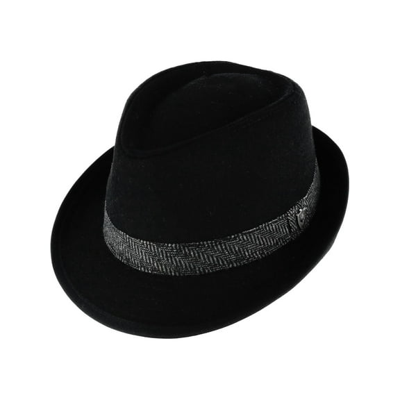 Ascentix Wool Blend All Season Fedora Hat with Herringbone Band (Men)