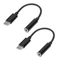 thumbnail image 1 of Cable adaptador de audio USB C a 3,5 mm para auriculares Pixel/Samsung Galaxy (negro), 1 of 14