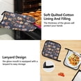 thumbnail image 4 of Pirate Civet Cat and Leaf 5 Pcs Kitchen Set Heat Resistant Oven Mitts and Non-Slip Pot Holders with Adjustable Cooking Apron, 4 of 6