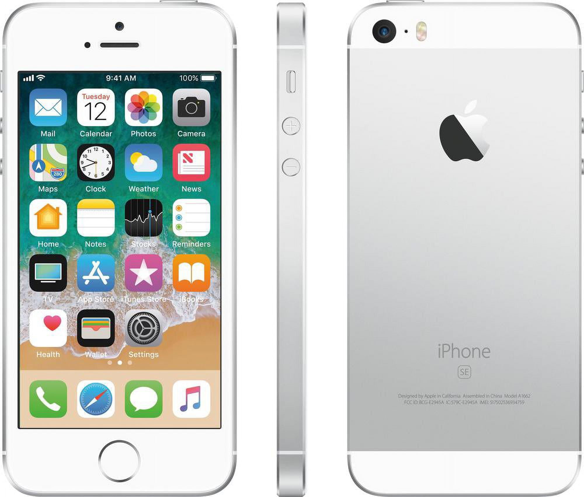 Restored Apple iPhone SE 32GB, Silver - Unlocked LTE 