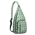 thumbnail image 1 of Floral Dog Sling Backpack - Cute Pet Lover Gift, Fashionable Shoulder Pack with Layered Storage for Travel, 1 of 4