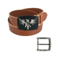 thumbnail image 2 of CTM  Leather Bridle Belt with Phoenix Belt Buckle (2 Buckle Set) (Men), 2 of 6