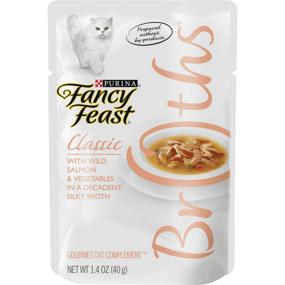 Fancy Feast Broth Wet Cat Food Complement, Broths With Wild Salmon