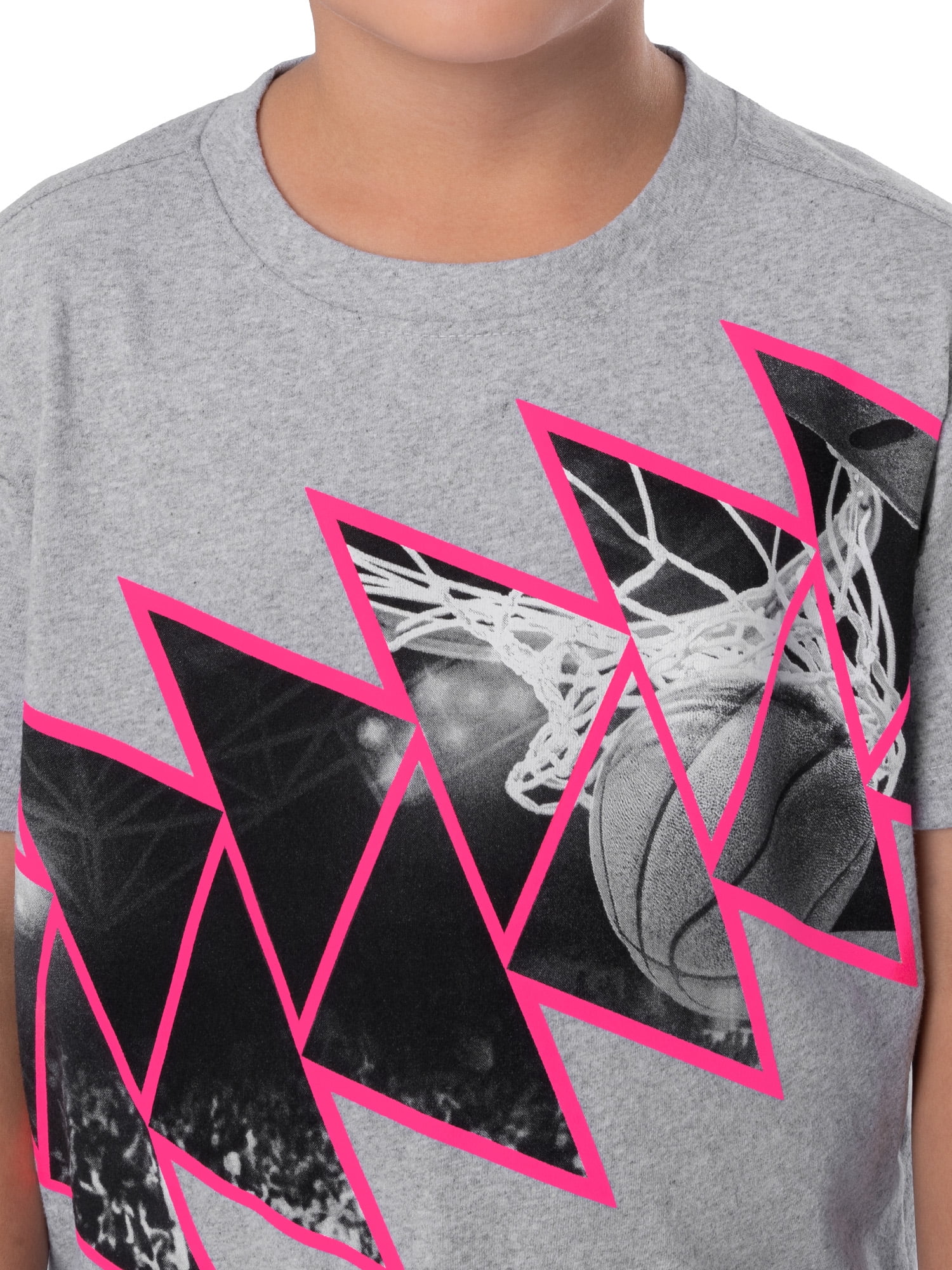 Athletic Works Boys Active Short Sleeve Graphic T-Shirt, Sizes 4-18 & Husky