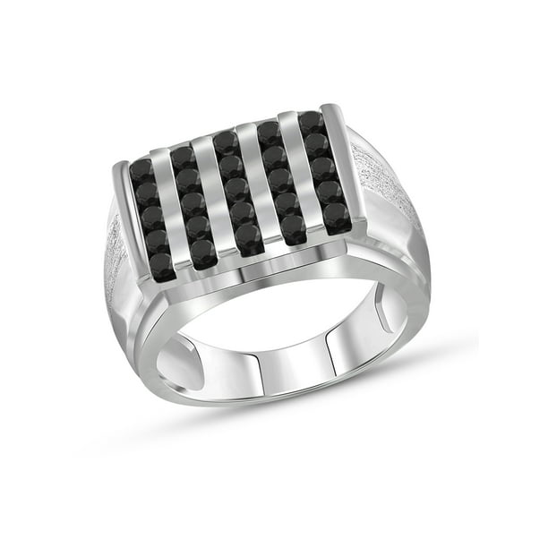 Black Diamond Rings for Men 1CTTW Genuine Black Diamond Ring for