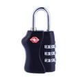 thumbnail image 1 of Portable TSA Approved Security Luggage Lock 3-Digit Combination Password Lock Padlock (Black), 1 of 4
