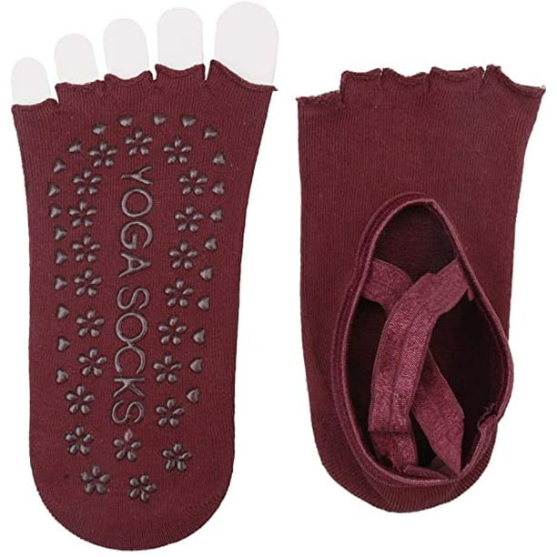 Pilates Socks Yoga Socks with Grips for Women Non-Slip Grip Socks for Pure  Barre, Ballet, Dance, Workout, Hospital