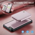 thumbnail image 5 of TECH CIRCLE for Apple iPhone 8/7 Plus Case 5.5", PU Leather Back Cover Case with A Removable Magnetic Wallet with Stand Function, RFID Blocking Credit Card Slots, Lightweight Phone Basic Case, Pink, 5 of 10
