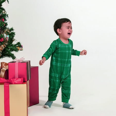 

Womail Christmas Pajama Clearance Toddler Baby Boys Girls Christmas Fashion Cute Lattice Print Romper Family Parent-child Wear Baby Gifts for family
