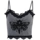 thumbnail image 3 of Chaleco Sin Mangas Y2K Mujeres Sexy Tank Tops Encaje Estampado Grunge Punk Crop Top Streetwear (Gris M) Cgtredaw para Mujer Gris T M, 3 of 9