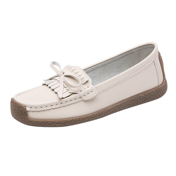 NOKIO Womens Loafers Slip-On Flat Shoes Tassel Decoration Slip On Women Comfort Walking Flat Loafers Casual Shoes Driving Loafers Walking Shoes For Women Ladies Comfort Driving Walking Shoes