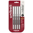 thumbnail image 1 of uniball™ Vision Rollerball Pens, Fine Point (0.7mm), Black, 4 Pack, 1 of 6