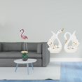thumbnail image 2 of Estatua de flamenco de resina, escultura de pájaro, figura de cisne, adorno de cerámica con soporte de metal, ideal para regalar o decorar la sala de, 2 of 8