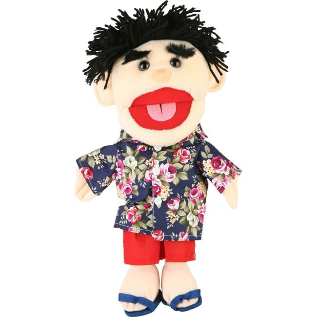 Black Haired Boy Palm Puppet Sunny Toys PP5661 12 In 