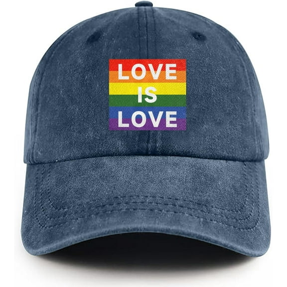 Love is Love Hat LGBT Baseball Cap Adjustable Cotton Vintage Pride Rainbow Flag Hat Gay Lesbian Caps