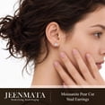thumbnail image 6 of JeenMata 2 Carat Pear Solitaire Moissanite Stud Earrings for Women, Earrings for Men, 18K Rose Gold Plated, Hypoallergenic Earrings, D VS1, Stud Earring for Woman, Jewelry, Gift, Earrings, 6 of 11