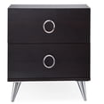 thumbnail image 2 of Espresso Rectangular Accent Table Featuring 2 Drawers | Suitable for Cozy Corners in Homes | MDF and Particle Board Build with Stylish Legs | Effortless Drawer Usage for Storing Items, 2 of 2