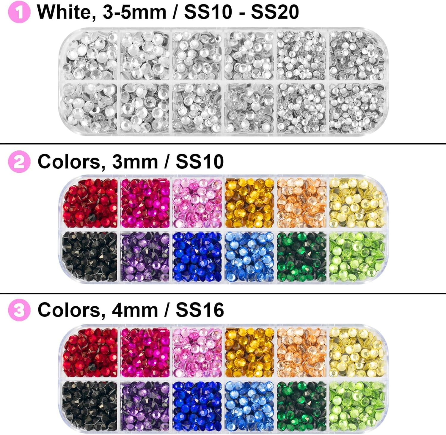 Hotfix Applicator Tool with 8600 Pcs Rhinestones for Blinging Clothes, Fabric, Clothing, Leather, Hot Fix Bedazzler Kit with 6 Tips, Stand, Manual, Case, Glove, Stencils, Tray, Tweezers, Gem Picker