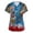 Sky Blue #175, variant on 4th of July Scrub Tops for Women Plus Size Casual Short Sleeve USA Flag Print Scrub Shirts V Neck USA 250th Anniversary Patriotic Scrubs Nursing Workwear Medical Nurse Uniform with Pockets Blue XL
