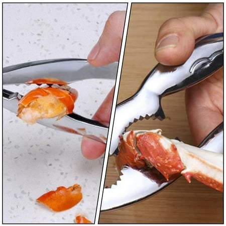 

1Pc Seafood Crab Pincer Walnuts and Nuts Plier Seafood Opening Tool (Silver)