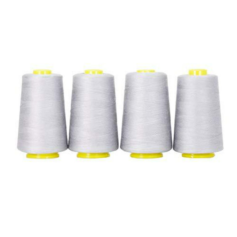 Mandala Crafts All Purpose Sewing Thread Spools - Taupe Serger Thread Cones  4 Pack - 20S/2 24000 Yds Taupe Polyester Thread for Overlock Sewing