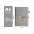 thumbnail image 2 of Cuaderno A Rayas, Diario A5, Cuero De Tapa Dura De 8,46"x 5,7", Suministros De Oficina para Regalos Empresariales para Hombres Y Mujeres,Gris,A5, 2 of 5