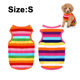 thumbnail image 2 of 2 piezas de camisas a rayas de arcoíris para perros, ropa para mascotas, camisetas suaves de verano para cachorros, cómodas camisas a rayas para perros, transpirables MFZFUKR CPB-DE-LYY2054-2, 2 of 5