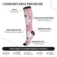 thumbnail image 5 of Compression Socks for Women and Men - Cute Pink Halloween Ghost A Compression Socks Circulation for Workout, 5 of 8