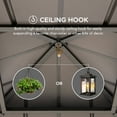 thumbnail image 2 of Sunjoy 11 x 11 ft Outdoor Wooden Gazebo Patio Steel Hardtop Gazebo with Cedar Frame and Ceiling Hook Wood Gazebo with 2-tier Metal Roof for Patios, Lawn, and Backyard, Brown, 2 of 11