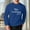 Blue, variant on COSFO Tee Shirts Mens Letter Print Casual Crewneck Long Sleeve Tops Loose Fit Pullover Mens Graphic Tees
