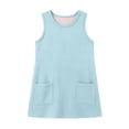 thumbnail image 3 of WOYY Toddler Girls Beach Dress Casual Sleeveless Dress Lightweight Sundress with Pockets, 3 of 3