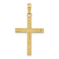 thumbnail image 5 of Diamond2Deal 14k Yellow Gold Reversible FAITH HOPE Cross Pendant for Women (L- 1.23 inch, W- 0.67 inch), 5 of 6