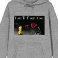 thumbnail image 2 of It Chapter 2 You'll Float Too Long Sleeve Gray Heather Women's Hooded Sweatshirt-Large, 2 of 4