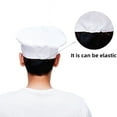thumbnail image 6 of 3Pcs Chef Hat，Adjustable Elastic Washable Dustproof Anti-Fume Kitchen Cooking Chef Cap, 6 of 6