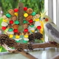 thumbnail image 3 of Parrot Toys,Nuts Nutrient-Rich Bird Toys,Natural Wooden Parrot Cage Bite Toy,Cockatoo Toys containing Cuttlefish Bones,Pine Cones,Wooden Mangoes and Poppy Berries for African Greys,Macaws, 3 of 9