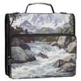 thumbnail image 5 of FORMRS Zipper Binder with Shoulder Strap 2-inch Ring 500 Sheet Capacity File Bag, River and Mountains, 5 of 5