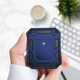 thumbnail image 6 of Nagebee Case for AirPods 1 &2 / 1st & 2nd Generation, Protective Heavy Duty Armor Hard PC and Soft TPU Defender Earbuds Case Cover Skin with Carabiner Keychain Clip (Blue), 6 of 7