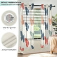 thumbnail image 3 of Yayeee Window Curtains Set of 2 for Living Room Light Filtering 63"x42", Orange Butterflies, 3 of 7