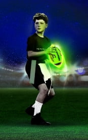Cipton LED Light Up Football, Glow in the Dark, Junior Size, Glow in the Dark for Night Play, Green