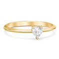 thumbnail image 1 of Heart Birthstone Ring - Cubic Zirconia / White Topaz (April), 1 of 6