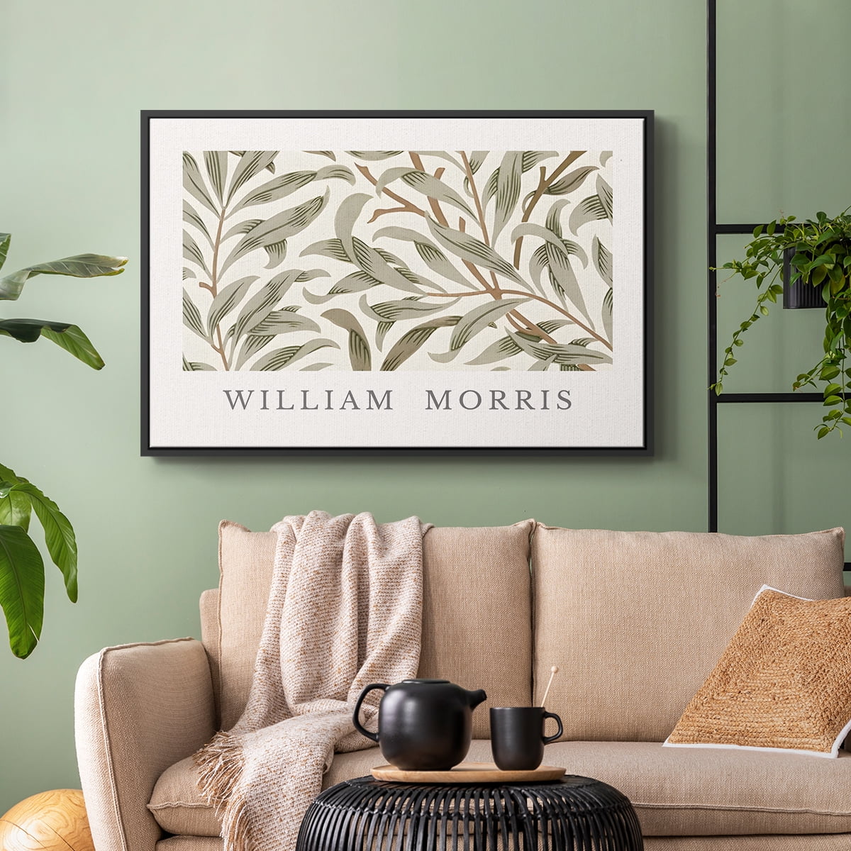 Vintage Botanical Print-LXIII By Wexford Home Framed in Black Wood Gallery Wrapped Canvas 27 in. x 41 in.