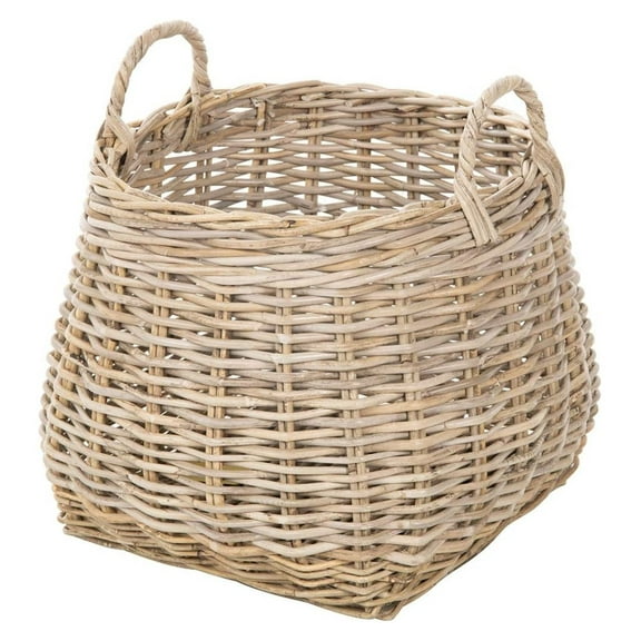 Alieon Kobo Wicker Basket, Gray-Brown