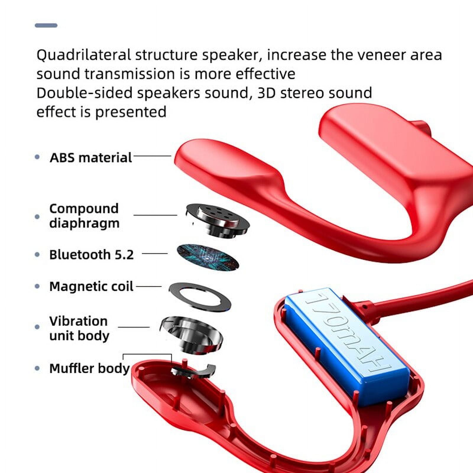 NEW Wireless Headphones Bluetooth 5.0 Bone Conducting Earphones Painless Not In The Ear Outdoor Sports Earbuds Stereo Waterproof